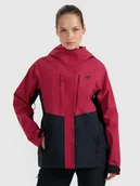 Kurtki i kamizelki sportowe damskie - 4F Kurtka trekkingowa membrana 10000 damska - czerwona S - miniaturka - grafika 1