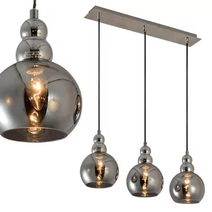 Auhilon Lampa wisząca Nowoczesna lampa sufitowa LED Ready do jadalni AKSO potrójna MD1632-3A Chrome-NEW MD1632-3A Chrome-NEW - Lampy sufitowe - miniaturka - grafika 1