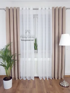 Firana na przelotkach- komplet 2szt, woalowa firana gotowa - Firany - miniaturka - grafika 1