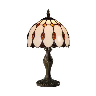 Lampa stołowa witrażowa TIFFANY 1X40W E14 227 PREZENT - Lampy stojące - miniaturka - grafika 1