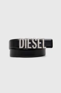 Diesel pasek skórzany damski kolor czarny - Paski - miniaturka - grafika 1