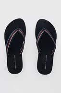 Klapki i japonki damskie - Tommy Hilfiger japonki WEDGE STRIPES BEACH SANDAL damskie kolor granatowy na koturnie FW0FW07858 - miniaturka - grafika 1