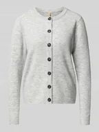 Swetry damskie - Kurtka z dzianiny z okrągłym dekoltem model ‘ORLEAN’ - miniaturka - grafika 1