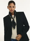 Czapki damskie - Reserved - Apaszka z domieszką jedwabiu - czarny - miniaturka - grafika 1