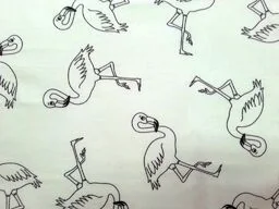 Extrapościel Pościel bawełniana 140x200 1001E biała Flaming Flamingi czarne obustronna - Pościel Extrapościel Pościel bawełniana 140x200 1001E biała Flaming Flamingi czarne obustronna - Pościel - miniaturka - grafika 1