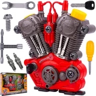 Zabawy w naśladowanie dorosłych - Silnik do Rozkręcania i Skręcania Zestaw Mały Mechanik Dźwięk Światło - miniaturka - grafika 1