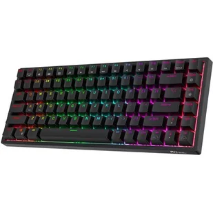 Klawiatura mechaniczna Royal Kludge RK84 RGB, Brown switch (czarna) - Klawiatury - miniaturka - grafika 1