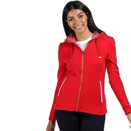 Bluzy damskie - Regatta Damska bluza z kapturem Ramana Coolweave bawełniany polar, prawdziwa czerwień, 10 - miniaturka - grafika 1