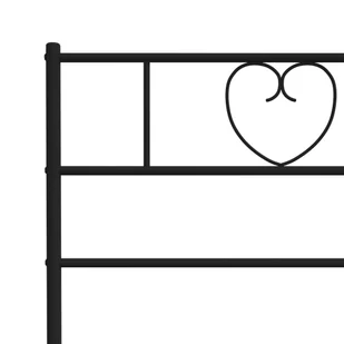 Metalowa rama łóżka z wezgłowiem, czarna, 90x190 cm Lumarko! - Łóżka - miniaturka - grafika 7