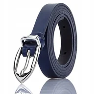 Paski - Pasek skórzany SREBRNA KLAMRA Gracio do SUKIENKI - miniaturka - grafika 1