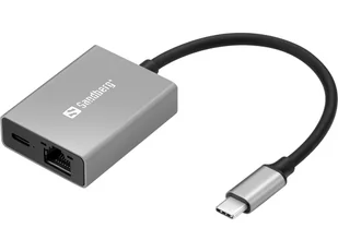 Sandberg USB-C Gigabit Adapter PD100W - Adaptery i przejściówki - miniaturka - grafika 1