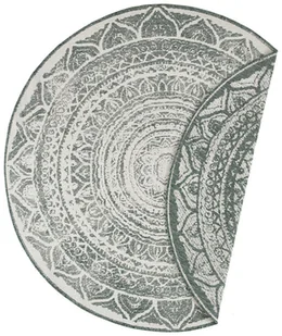 Zielono-kremowy dywan odpowiedni na zewnątrz NORTHRUGS Siruma, ø 200 cm - Dywany zewnętrzne - miniaturka - grafika 1