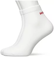 Skarpetki męskie - HUGO Męskie skarpetki 2P SH Logo CC Short_Socks, White100, 35-38, White100, 35-38 EU - miniaturka - grafika 1