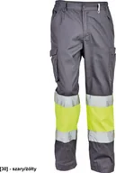 Odzież robocza - CERVA BILBAO HV spodnie robocze łączone z częścią Hi-Vis i taśmami odblaskowymi - szary/żółty 56 - miniaturka - grafika 1