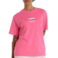Koszulki sportowe damskie - Koszulka damska New Balance WT51541DAB - różowa - miniaturka - grafika 1