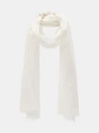Apaszki i szaliki damskie - Mohito - Biały szalik z ozdobnymi elementami - biały - miniaturka - grafika 1