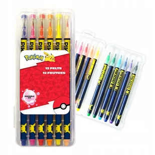 Pisaki mazaki flamastry w etui 12 kolorów POKEMON - Przybory szkolne - miniaturka - grafika 1