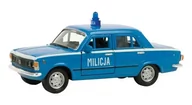 Samochody i pojazdy dla dzieci - Fiat 125p 1:39 Milicja niebieski WELLY - miniaturka - grafika 1