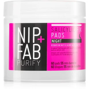 NIP+FAB Purify Salicylic Fix Night Pads Chusteczki oczyszczające 60 szt - Chusteczki do demakijażu - miniaturka - grafika 1