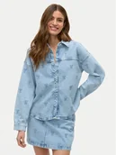Koszule damskie - Vero Moda Koszula jeansowa Hayden 10326371 Niebieski Oversize - miniaturka - grafika 1