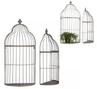 Kwietniki - DONICZKA KWIETNIK KLATKA metalowa ścienna wisząca retro do salonu 2 szt. - miniaturka - grafika 1