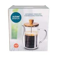 Zaparzacz termiczny z bambusową pokrywą 400 ml