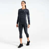 Spodnie sportowe damskie - Dare 2b - Damska Bielizna Termoaktywna Legginsy 3/4 In The Zone Czarny, Rozmiar: L/XL - miniaturka - grafika 1