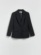 Marynarki i żakiety damskie - Reserved - Taliowana marynarka - czarny - miniaturka - grafika 1