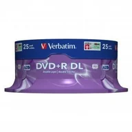 Nośniki danych - Verbatim DVD+R DL Double Layer Matt Silver 8.5GB 8x spindle 25-pack 12cm - miniaturka - grafika 1