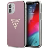 Etui i futerały do telefonów - Guess GUHCP12SPCUMPTPI iPhone 12 5,4" różowy/pink hardcase Metallic Collection GUE00084 - miniaturka - grafika 1