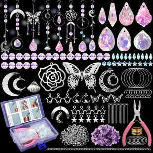 TEMU Zestaw do samodzielnego wykonania kryształowego łapacza słońca: 377 elementów - Spersonalizowane łapacze słońca do Twojego pokoju - Rękodzieło - miniaturka - grafika 1