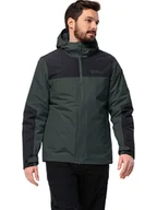 Kurtki i kamizelki sportowe męskie - Jack Wolfskin Kurtka zimowa "Jasper" w kolorze zielonym - miniaturka - grafika 1