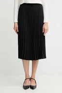 Spódnice - Tommy Hilfiger spódnica kolor czarny midi rozkloszowana WW0WW48538 - miniaturka - grafika 1