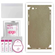 Szkła hartowane na telefon - Folia naklejka skórka strukturalna na TYŁ+BOKI do Apple iPhone 6 Plus - Skóra Beżowa - apgo SKINS - miniaturka - grafika 1