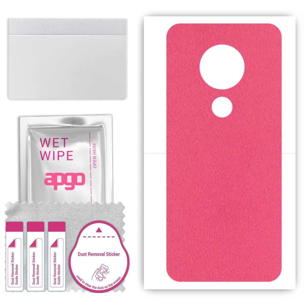 Folia naklejka skórka strukturalna na TYŁ Zamsz do Nokia 6.2 - Zamsz Różowy - apgo SKINS