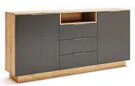Komody - Nowoczesna komoda dąb craft + lava mat K7-S54 - miniaturka - grafika 1
