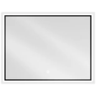 Mexen Erma lustro łazienkowe podświetlane 80 x 60 cm, LED 6000K, antypara, czarna rama - Lustra - miniaturka - grafika 1