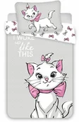 Pościel dla dzieci - Pościel 100x135 Marie Cat szara poszewka 40x60 August 23 - miniaturka - grafika 1