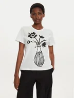 Koszulki i topy damskie - Desigual T-Shirt Shadow 24WWTK11 Biały Regular Fit - miniaturka - grafika 1