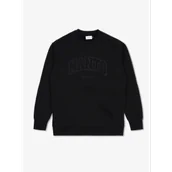 Bluzy sportowe męskie - MANTO Bluza Bez Kaptura Varsity Black - miniaturka - grafika 1