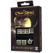 Akcesoria do gier planszowych - Q-Workshop Komplet Kości Deluxe The One Ring RPG Beżowo-czarny - miniaturka - grafika 1