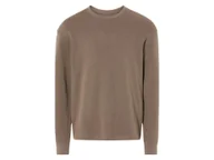 Bluzy sportowe męskie - LIVERGY® Męska bluza z dzianiny żebrowanej (S (44/46), Brązowy) - miniaturka - grafika 1