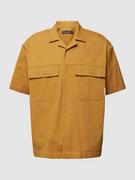 Koszule męskie - Koszula casualowa o kroju relaxed fit z fakturowanym wzorem - miniaturka - grafika 1