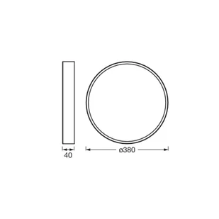 OSRAM Lampa sufitowa LED ORBIS SLIM MOIA, czarny, metal - Lampy sufitowe - miniaturka - grafika 1