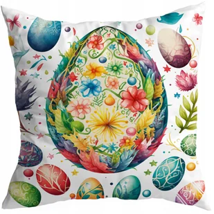 POSZEWKA WIELKANOC DEKORACYJNA 45X45 CM ŚWIĄTECZNA PISANKI KWIATY WZÓR 213 - Poszewki na poduszki POSZEWKA WIELKANOC DEKORACYJNA 45X45 CM ŚWIĄTECZNA PISANKI KWIATY WZÓR 213 - Poszewki na poduszki - miniaturka - grafika 1