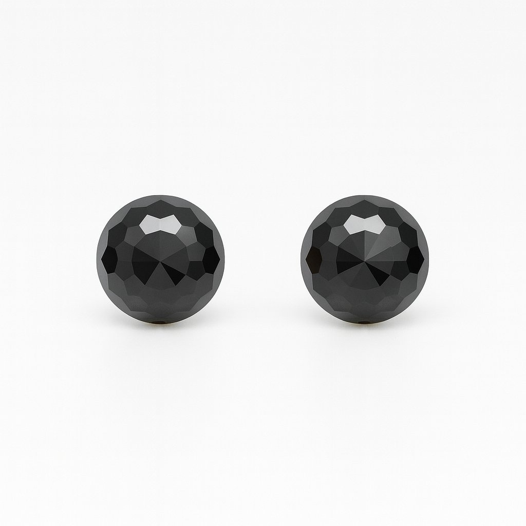 Kolczyki Nerra - Czarna Ceramika 10mm Hipoalergiczne Stal Chirurgiczna Sztyfty