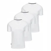 Koszulki męskie - Komplet koszulek z dekoltem V i elastanem 3-pak - 3x biały V2 Z100 r. S - miniaturka - grafika 1