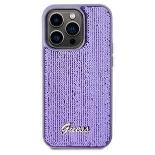 Etui Guess GUHCP14XPSFDGSU Apple iPhone 14 Pro Max hardcase Sequin Script Metal fioletowy/purple - Etui i futerały do telefonów - miniaturka - grafika 4