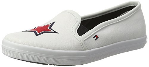 Tommy Hilfiger Dziewczęce S3285 ammie 22d Low-Top, biały - Weiß White 100-34 EU