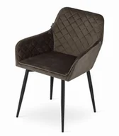 Krzesła - ELEGANCKIE KRZESŁO MILANO BRĄZOWY AKSAMIT ZESTAW 2 SZTUKI - miniaturka - grafika 1